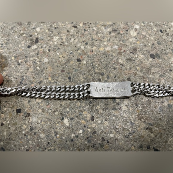 Vintage DIABETIC silver tone bracelet by Speidel USA - Picture 8 of 11